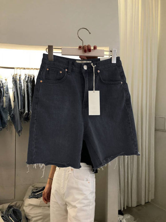 Shorts Vaqueros Casuales Sueltos de Cinco Puntos para Hombre